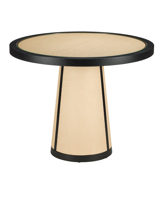 Currey and Company 3000-0302 Entry Table, Ivory/Black/Clear