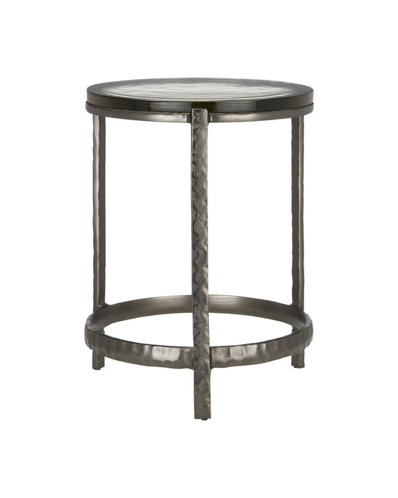 Currey and Company 4000-0157 Accent Table, Graphite/Clear