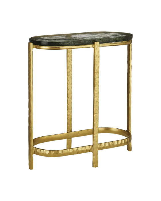 Currey and Company 4000-0158 Side Table, Gold/Clear
