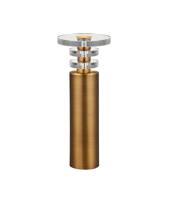 Currey and Company 4000-0188 Drinks Table, Antique Brass/Clear