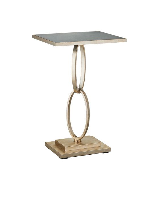 Currey and Company 4000-0189 Accent Table, Champagne/Antique Mirror