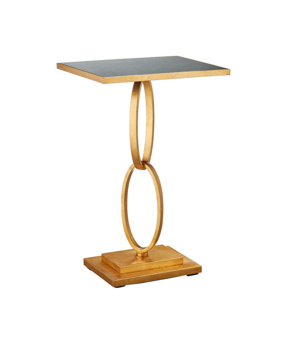 Currey and Company 4000-0190 Accent Table, Gold Leaf/Antique Mirror