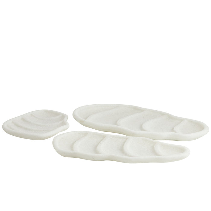 Arteriors AYC01 Trays, Set of 3, Ivory