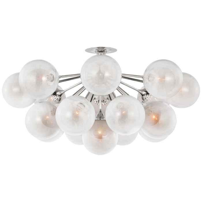 Visual Comfort Signature ARN 4404PN-WG LED Flush Mount, Polished Nickel