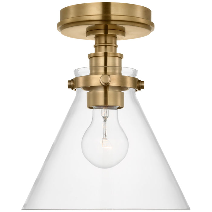 Visual Comfort Signature CHC 4525AB-CG LED Flush Mount, Antique-Burnished Brass