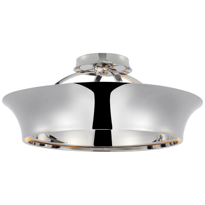 Visual Comfort Signature TOB 4521PN LED Semi-Flush Mount, Polished Nickel