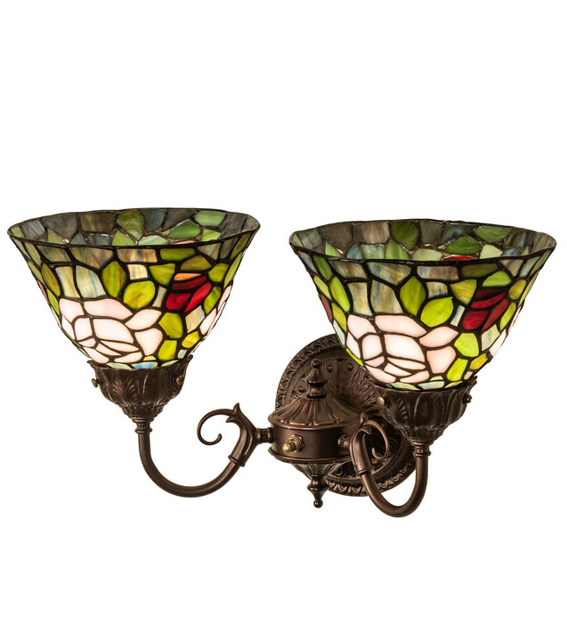 Meyda Tiffany 31121 Two Light Wall Sconce, Mahogany Bronze