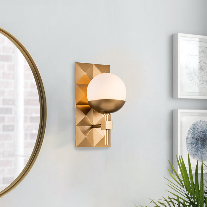Lucas + McKearn BB1005LG-1 One Light Bath, Lacquered Gold