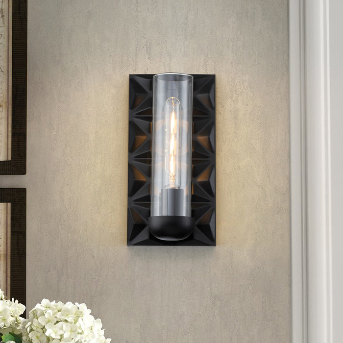 Lucas + McKearn SC10503MB-1 One Light Wall Sconce, Matte Black