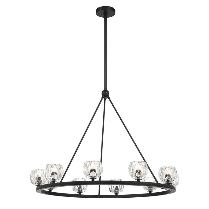 Crystorama ARA-10265-MK LED Chandelier, Matte Black