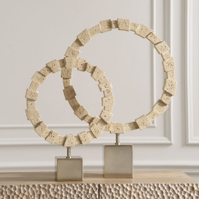 Uttermost 18167 Sculptures, S/2, Brushed Nickel