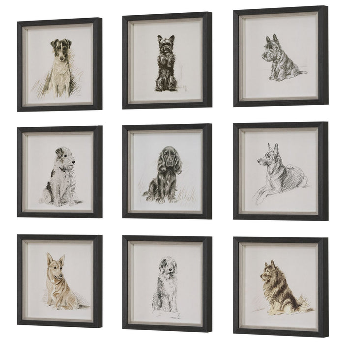 Uttermost 32344 Wall Art, Black Wood