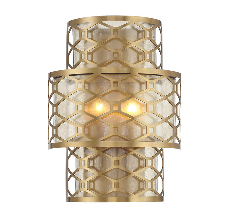 Lighting One E V6-L9-6102-2-322 Two Light Wall Sconce, Warm Brass