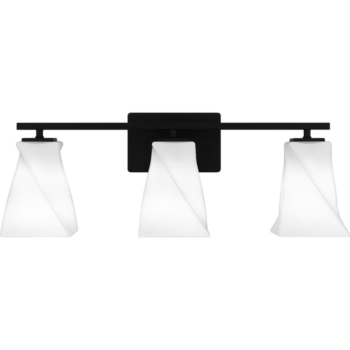 Quoizel STS8624MBK Three Light Bath, Matte Black