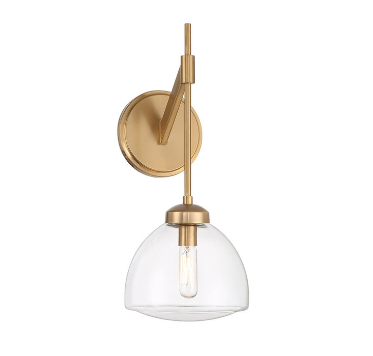 Savoy House 9-9840-1-322 One Light Wall Sconce, Warm Brass