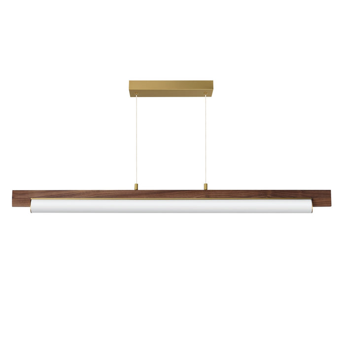 ET2 E24932-WNAB LED Linear Pendant, Whit Alabaster / Natural Aged Brass