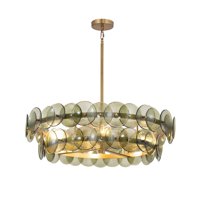 Maxim 21823GNWBR Four Light Chandelier, Weathered Brass