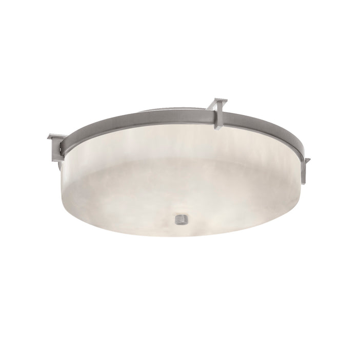 Justice Designs CLD-8985-NCKL Two Light Flush-Mount, Brushed Nickel