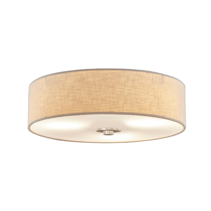 Justice Designs FAB-9595-CREM-NCKL LED Flush-Mount, Brushed Nickel