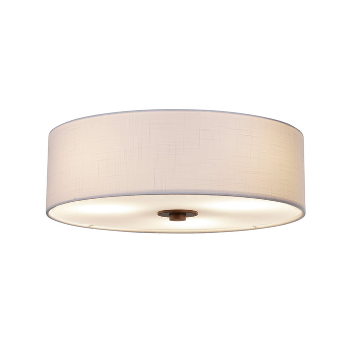 Justice Designs FAB-9595-WHTE-DBRZ LED Flush-Mount, Dark Bronze