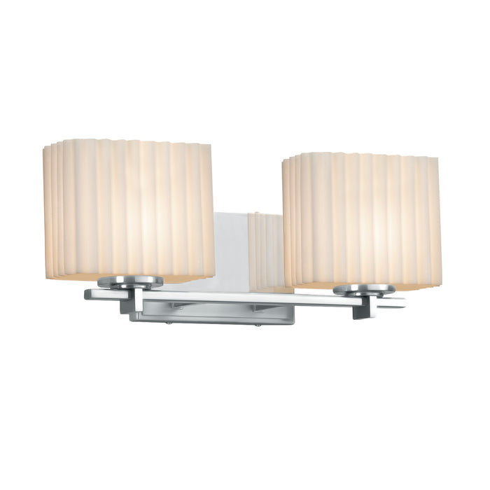 Justice Designs PNA-8442-55-PLET-CROM Two Light Bath Bar, Polished Chrome