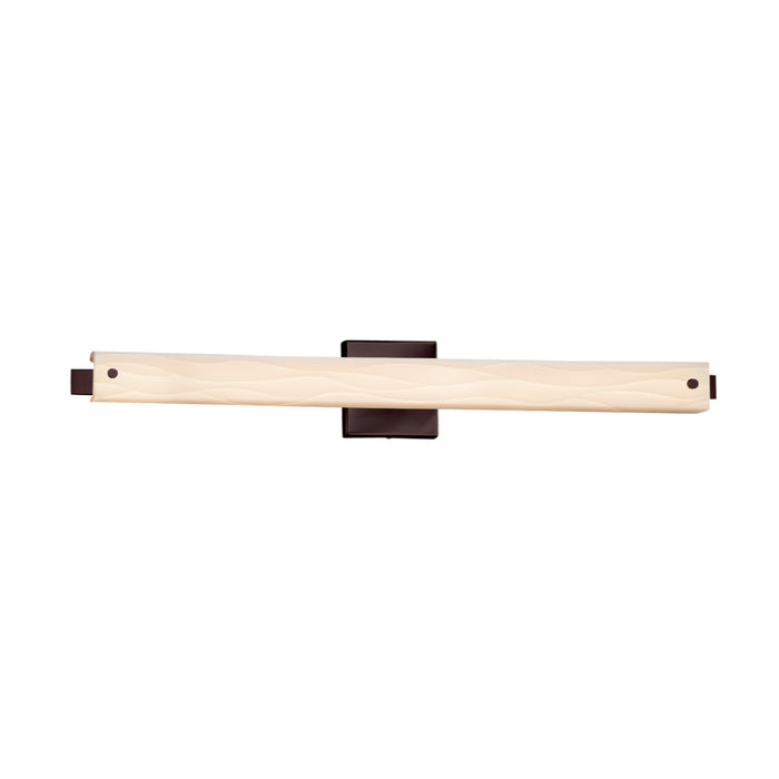 Justice Designs PNA-8685-WAVE-DBRZ LED Linear Bath Bar, Dark Bronze