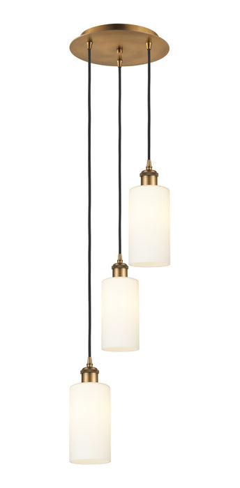 Innovations 113B-3P-BB-G434-7WH Three Light Pendant, Brushed Brass