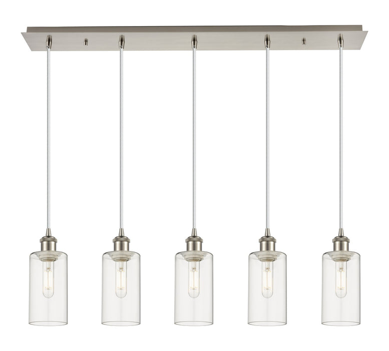 Innovations 125B-5P-SN-G434-7CL Five Light Linear Pendant, Brushed Satin Nickel
