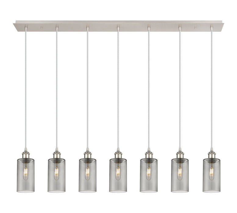 Innovations 127B-7P-PN-G434-7SM Seven Light Linear Pendant, Polished Nickel