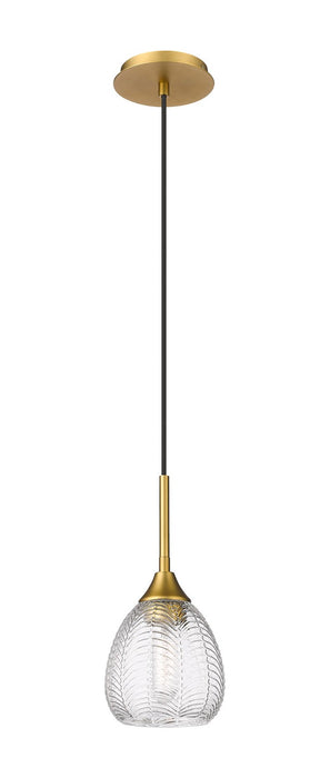Innovations 323-1P-BB-G323-6CL One Light Pendant, Brushed Brass