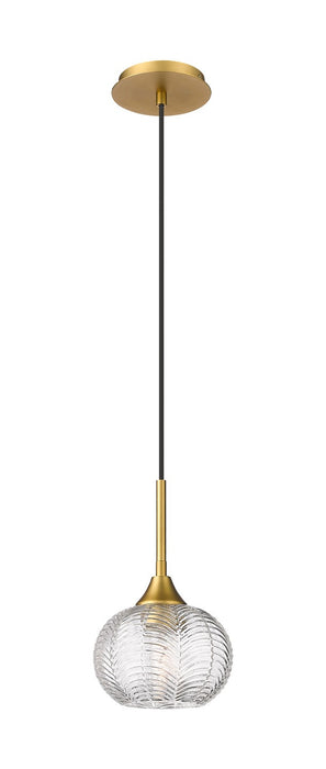 Innovations 323-1P-BB-G323-7CL One Light Pendant, Brushed Brass