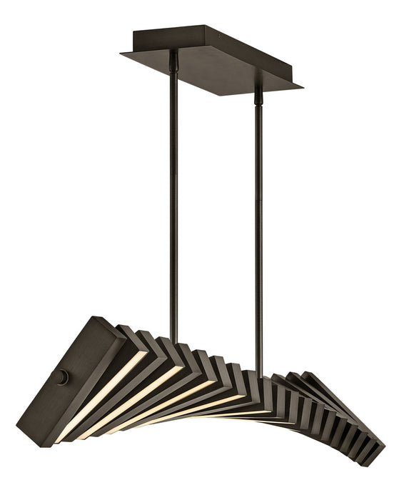 Fredrick Ramond FR42455PBO LED Linear Chandelier, Painted Black Oxide