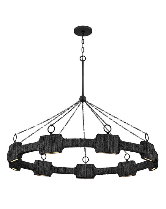 Hinkley 34108CBK LED Chandelier, Carbon Black