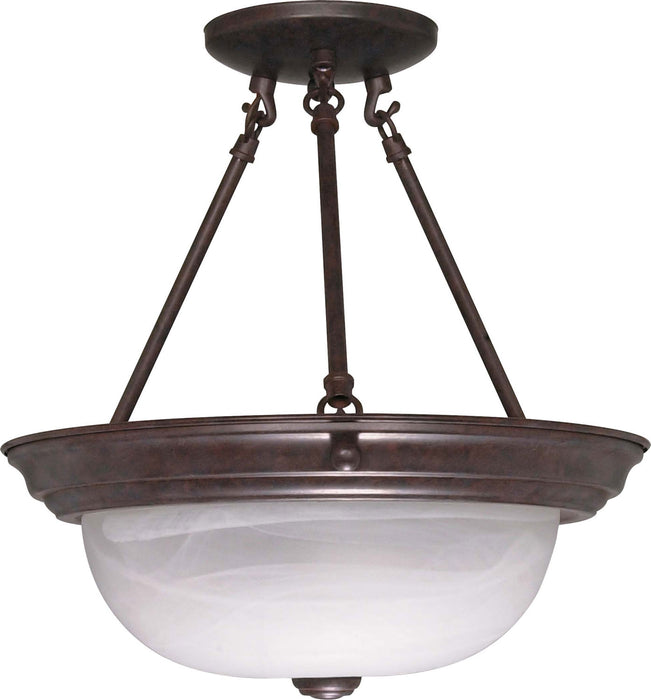Nuvo Lighting 60-209 Two Light Semi Flush Mount, Old Bronze