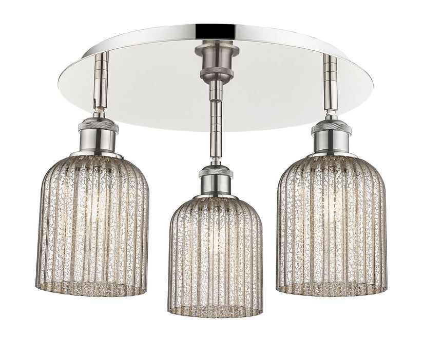 Innovations 516-3C-PN-G559-5ME Three Light Flush Mount, Polished Nickel