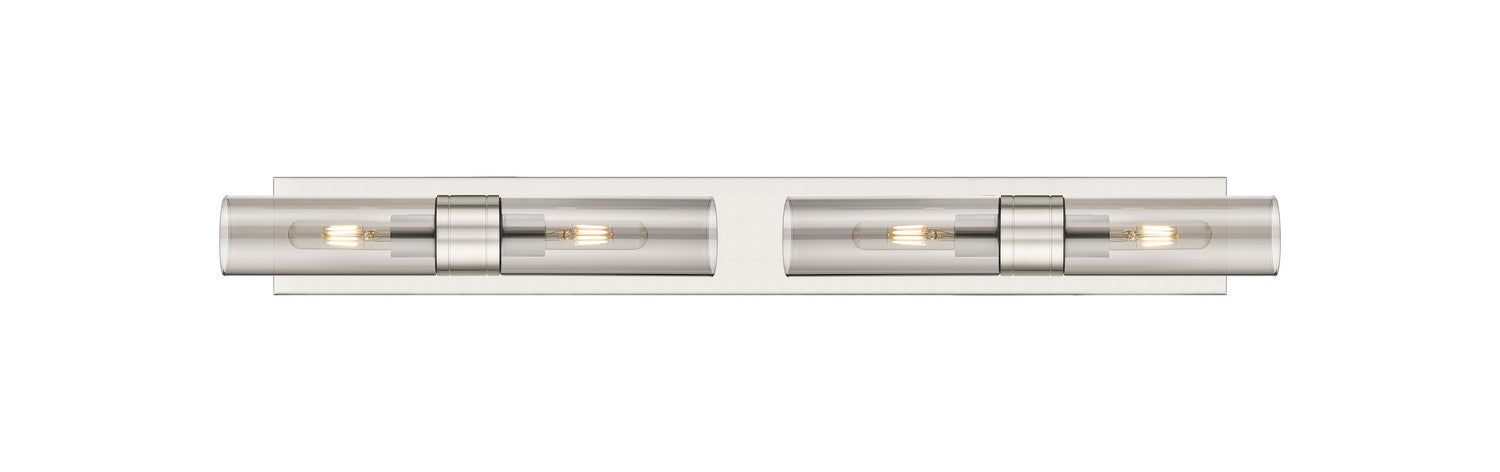 Innovations 617S-4W-SN-G617-8SM Four Light Bath Vanity, Satin Nickel