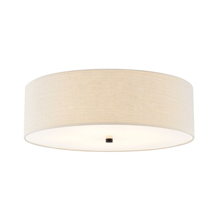 Justice Designs FAB-9732-CREM-MBLK Five Light Flush-Mount, Matte Black