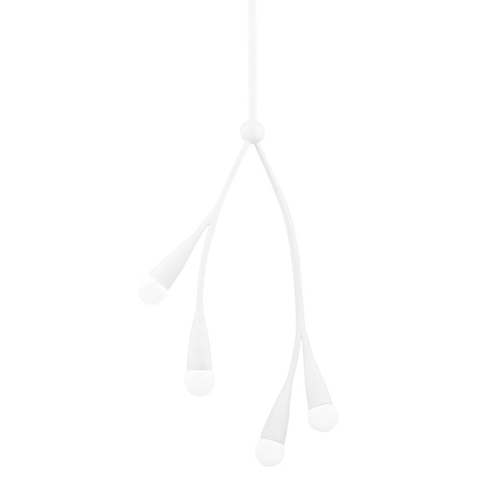 Mitzi H689704-TWH Four Light Pendant, Textured White