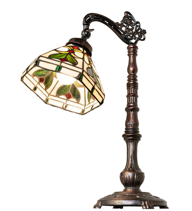 Meyda Tiffany 244790 One Light Table Lamp, Mahogany Bronze