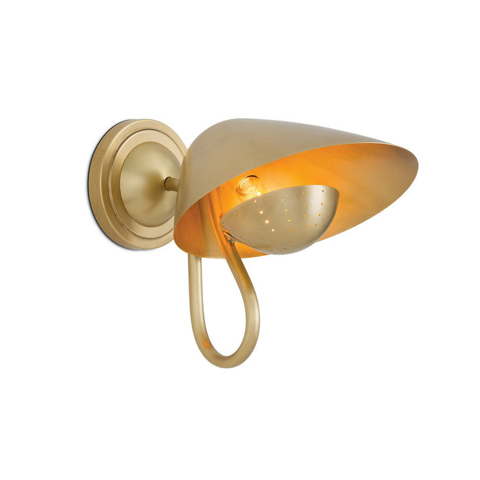 Regina Andrew 15-1230NB One Light Wall Sconce, Natural Brass