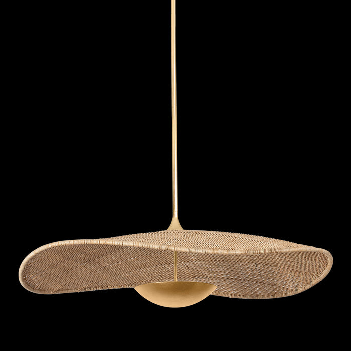 Hudson Valley 4950-VGL LED Pendant, Vintage Gold Leaf