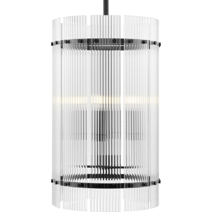 Progress Lighting P500457-31M Six Light Foyer Pendant, Matte Black