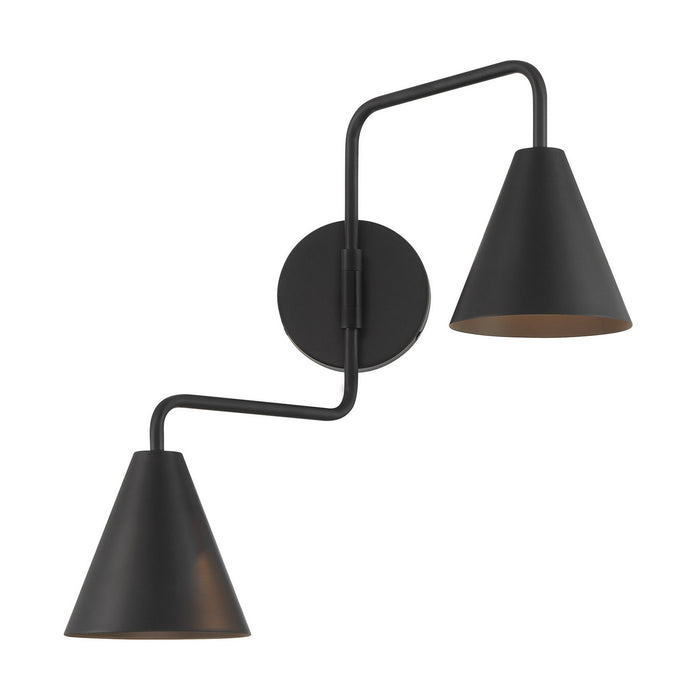 Meridian M90111MBK Two Light Wall Sconce, Matte Black