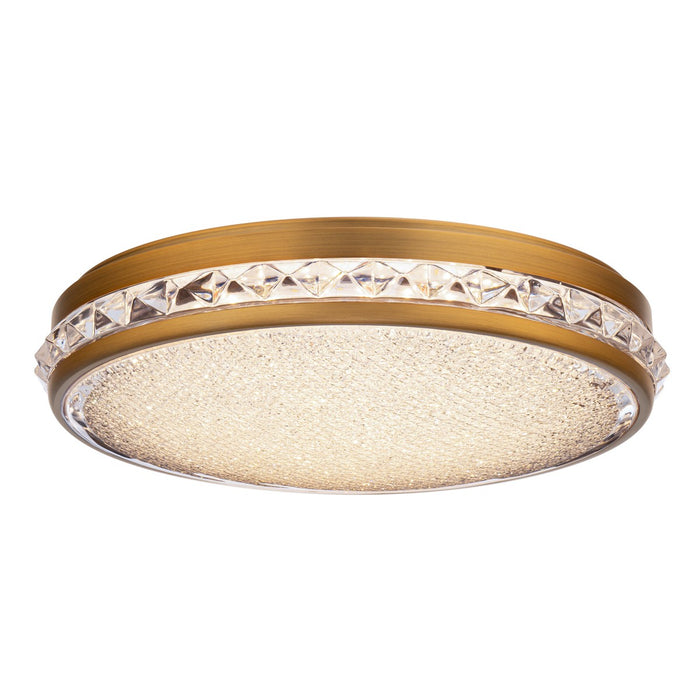 Schonbek S9912-700R LED Flush Mount, Aged Brass
