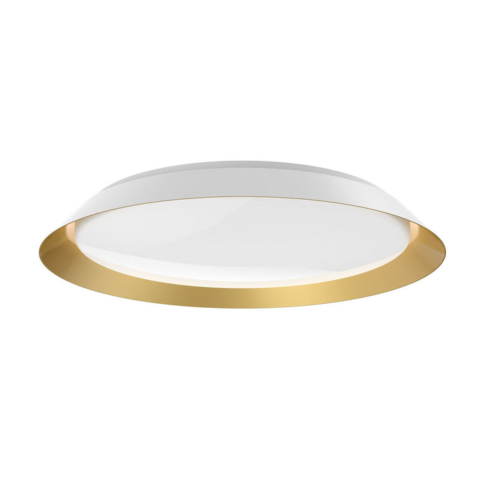 Kuzco Lighting FM43423-WH/GD-5CCT LED Flush Mount, White/Gold
