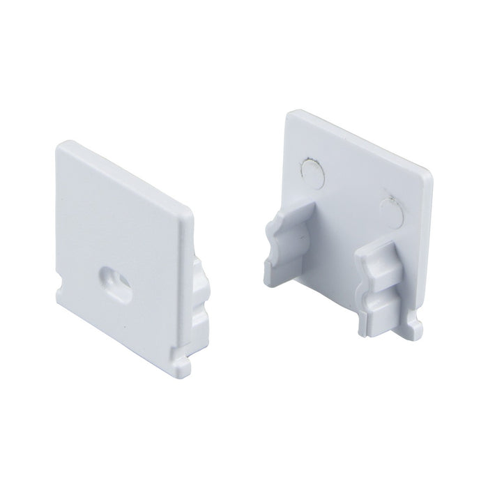 American Lighting PE-TRACE-FEED End Cap w/feed hole, White