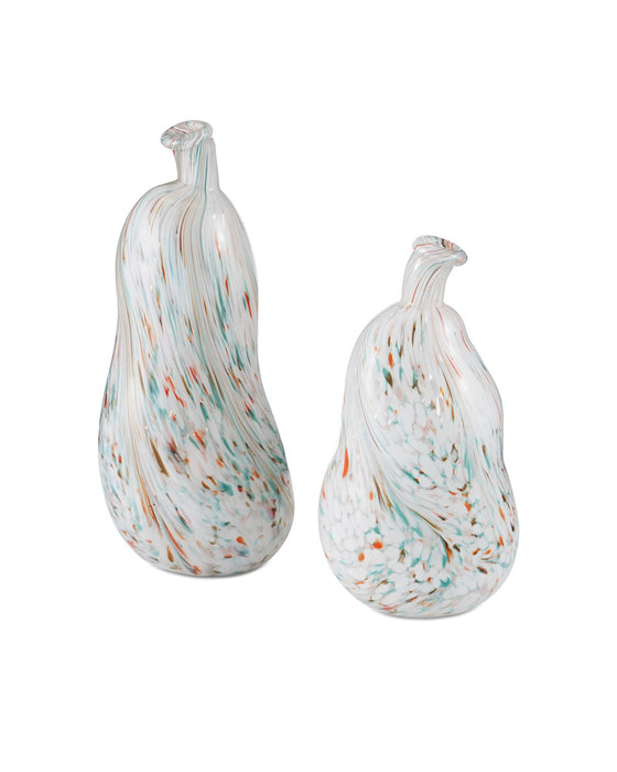 Currey and Company 1200-0938 Vase Set of 2, Clear / Multi Color