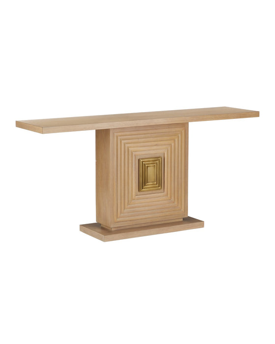 Currey and Company 3000-0310 Console Table, Washed Oak