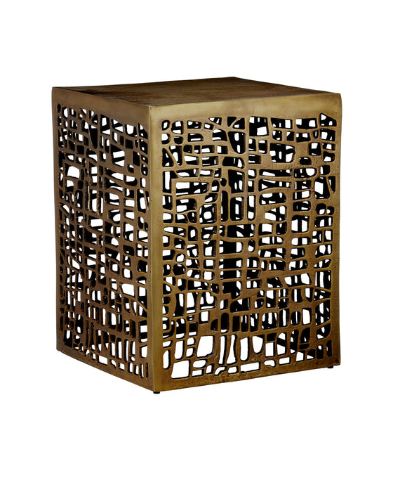 Currey and Company 4000-0199 Accent Table, Antique Brass