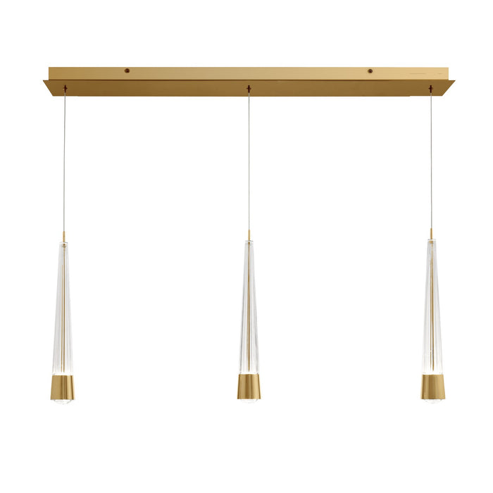 W.A.C. Lighting PD-59403L-AB LED Chandelier, Aged Brass